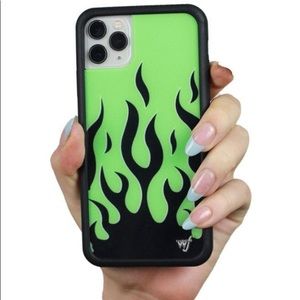 Neon Green Flame Wildflower Case